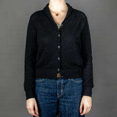 Women's Cardigan with Shawl Collar, Black