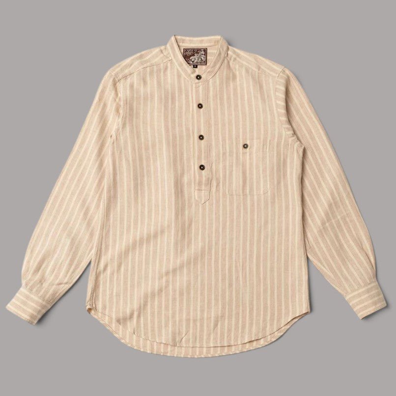 A Piece of Chic"Paysanne" Hemd Cotton & Linen StripesHemdBritish Parts Luzern