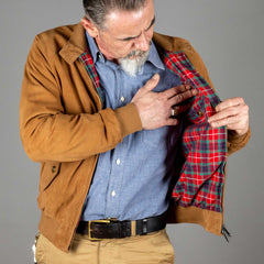 BaracutaG9 Harrington Jacke Suede TobaccoJackenBritish Parts Luzern