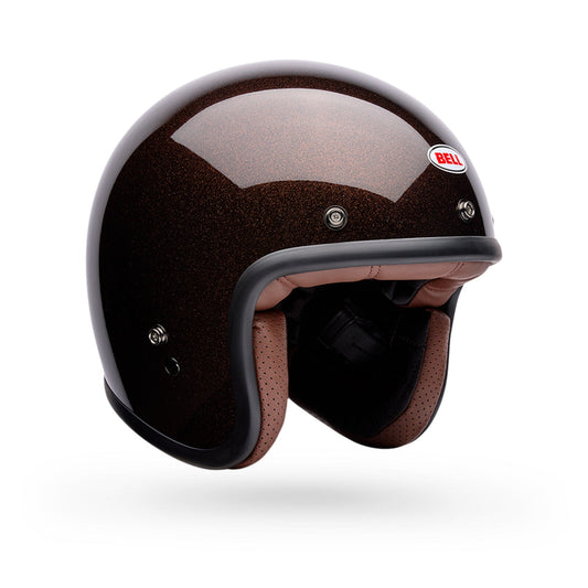 Casque de moto Bell Helmets Custom 500, rouge floconneux HelmBritish Parts Lucerne