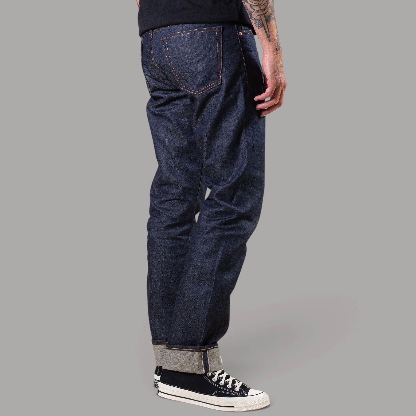 BenzakB-02 Regular Straight Jeans 14 oz Aged Indigo SelvedgeHosenBritish Parts Luzern