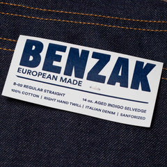 BenzakB-02 Regular Straight Jeans 14 oz Aged Indigo SelvedgeHosenBritish Parts Luzern