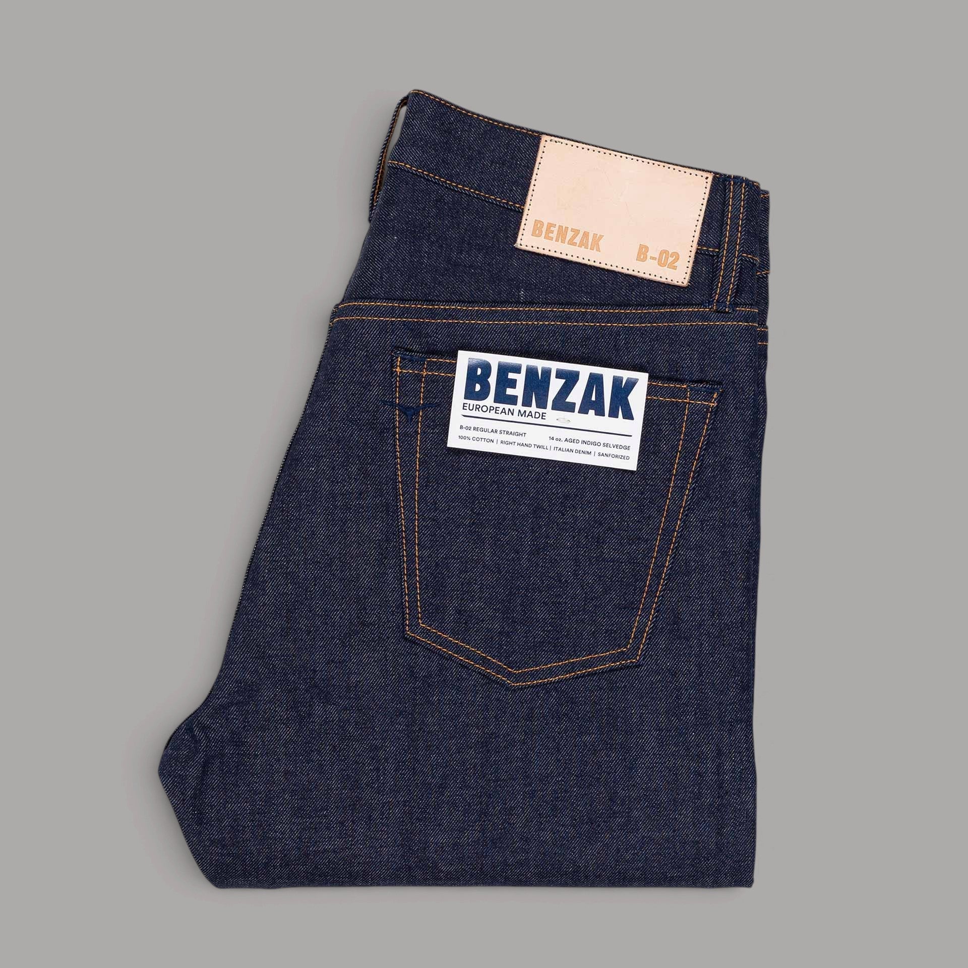 BenzakB-02 Regular Straight Jeans 14 oz Aged Indigo SelvedgeHosenBritish Parts Luzern