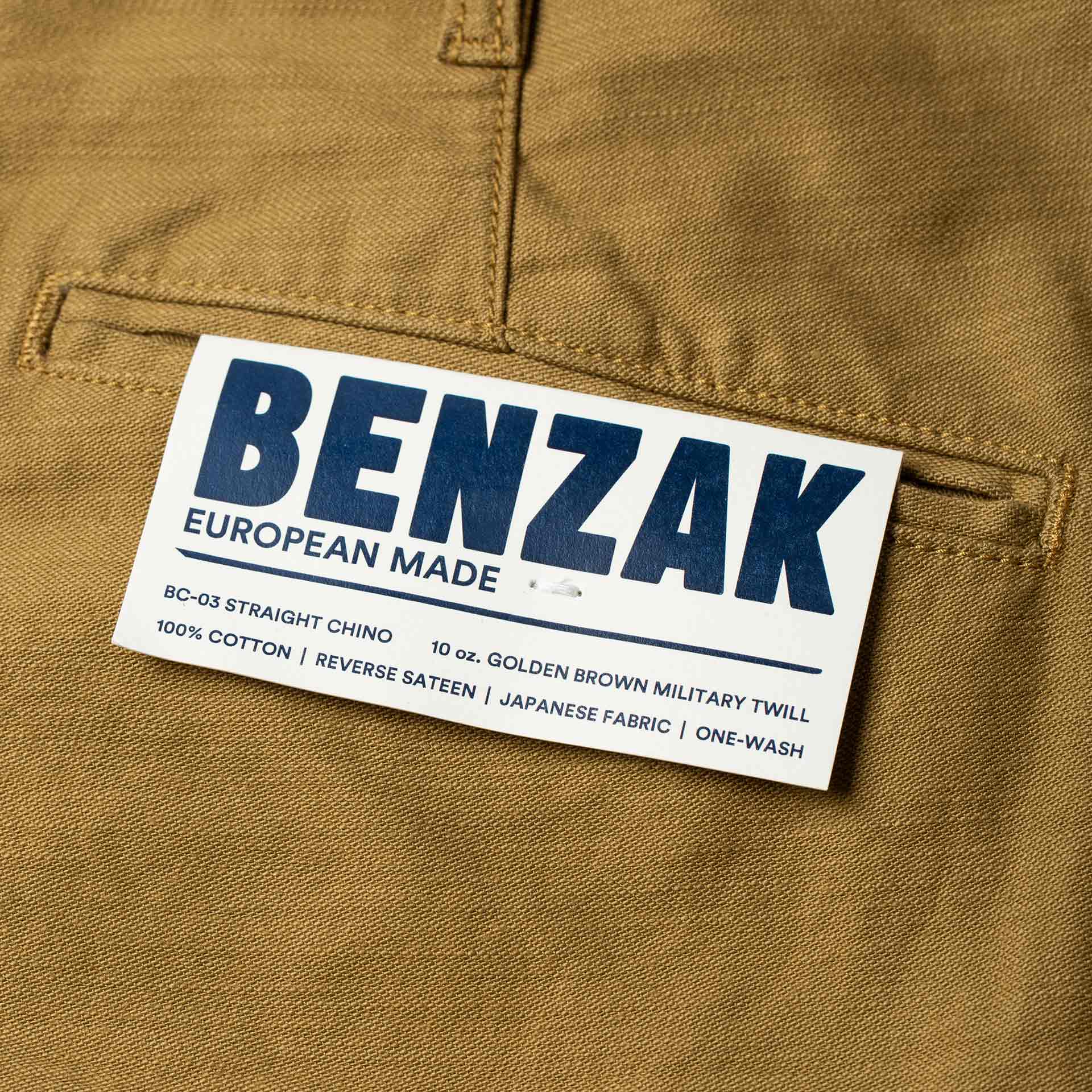 BenzakBC - 03 Straight Chino Golden BrownHosenBritish Parts Luzern