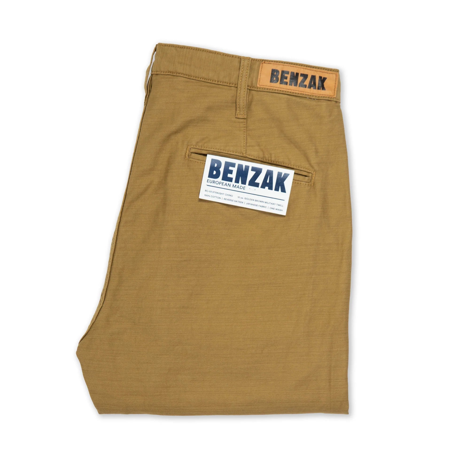 BenzakBC - 03 Straight Chino Golden BrownHosenBritish Parts Luzern