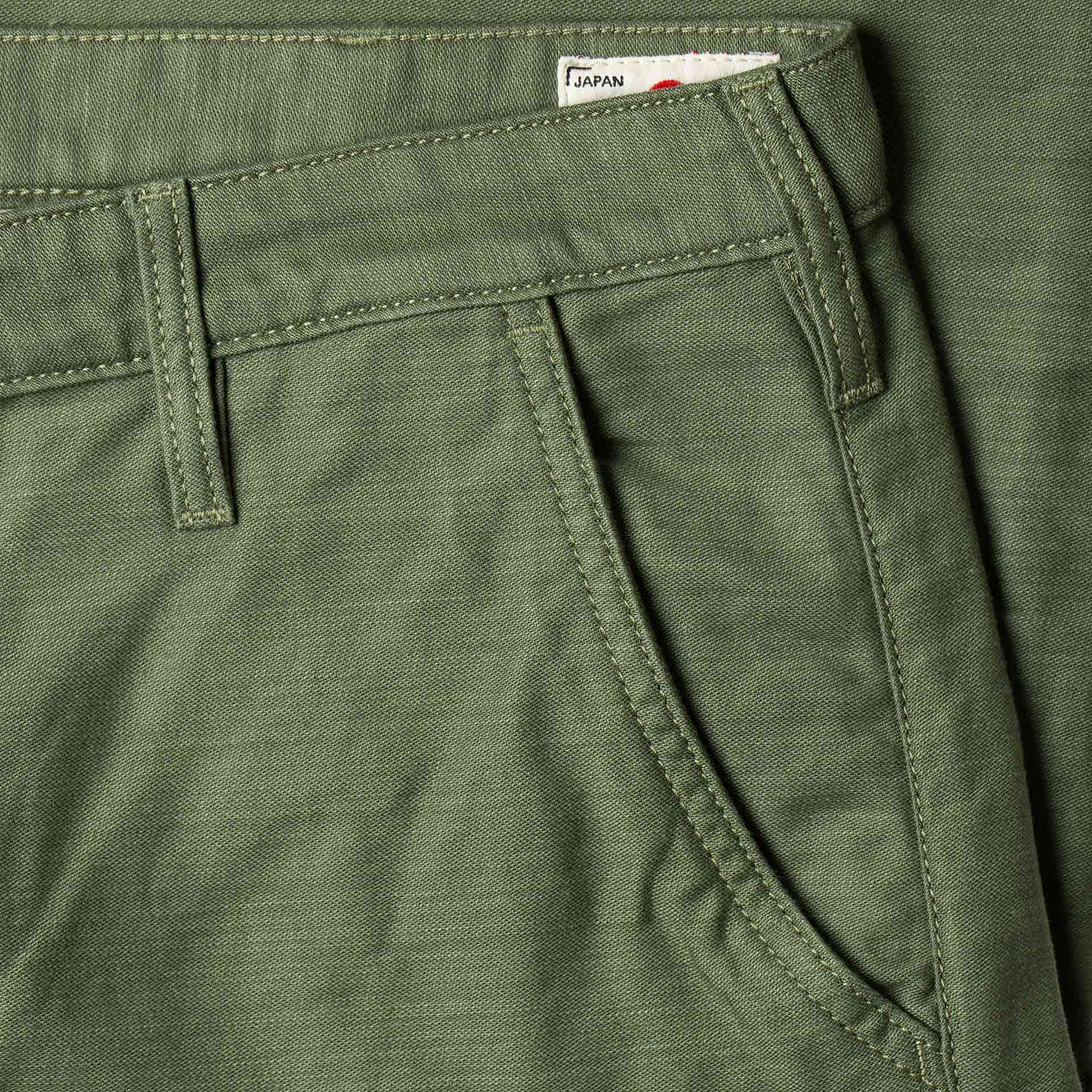BenzakBC - 03 Straight Chino Military GreenHosenBritish Parts Luzern