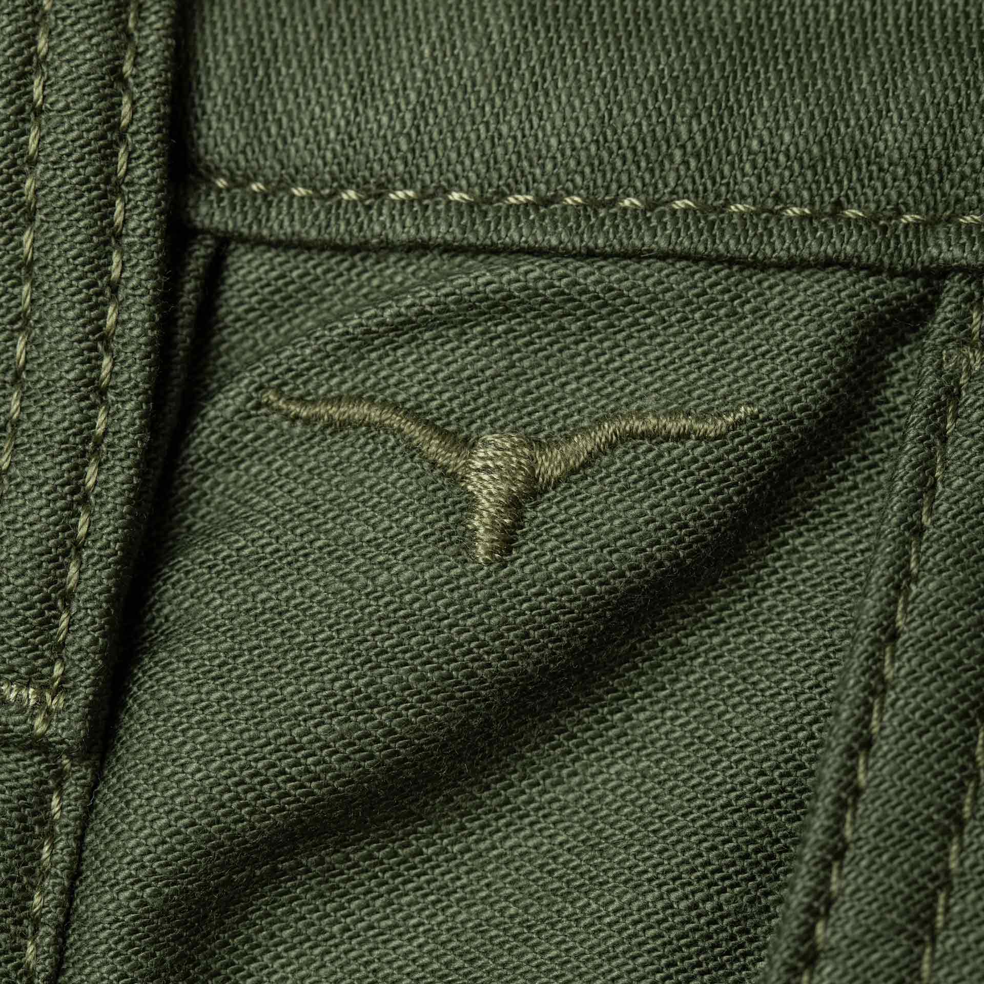 BenzakBC - 03 Straight Chino Military GreenHosenBritish Parts Luzern