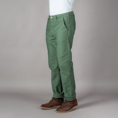 BenzakBC - 03 Straight Chino Military GreenHosenBritish Parts Luzern