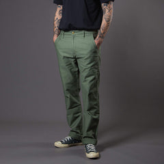 BenzakBC - 03 Straight Chino Military GreenHosenBritish Parts Luzern