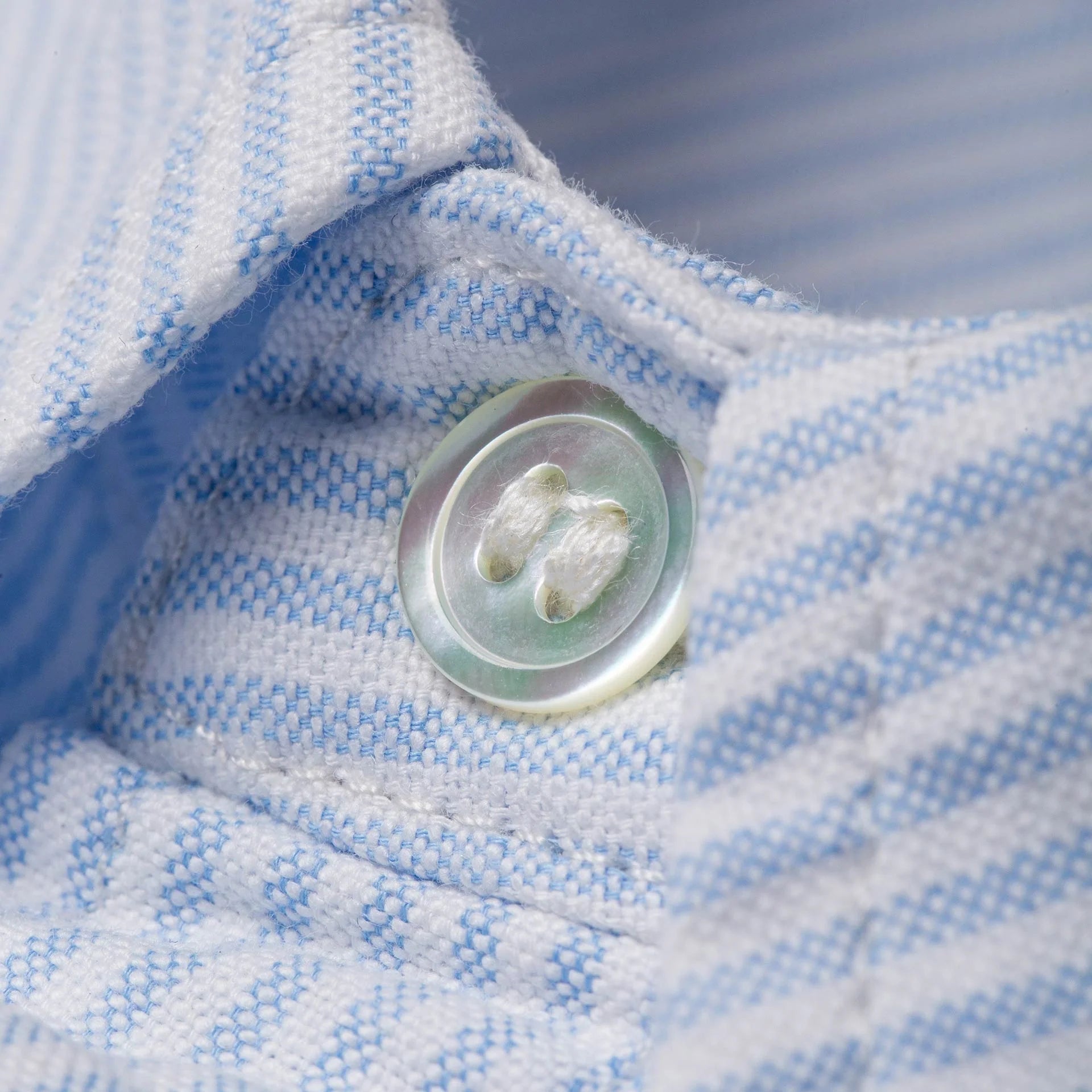 BenzakWorker Shirt, 6 oz., Blue & White Striped Oxford Shirt, British Parts Lucerne