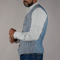 Blaumann JeanshosenHickory Streifen breit blau weissWesteBritish Parts Luzern