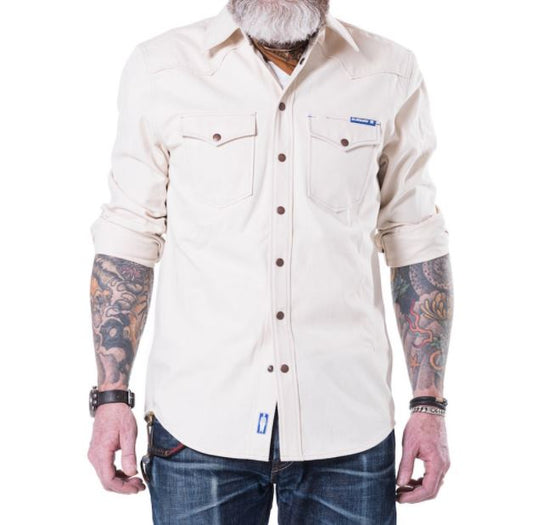Blaumann Pantalons en jeanChemise en jean Off White Hecking (Ecru)ChemiseBritish Parts Luzern