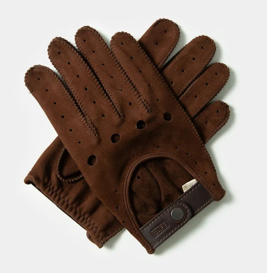 Cafe LeatherTriton Car Gloves Suede Nubuck in Black CoffeeCar GlovesBritish Parts Lucerne