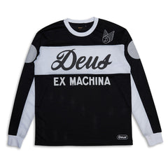 Deus Ex Machina Saber Moto Jersey in Black T-Shirt British Parts Lucerne