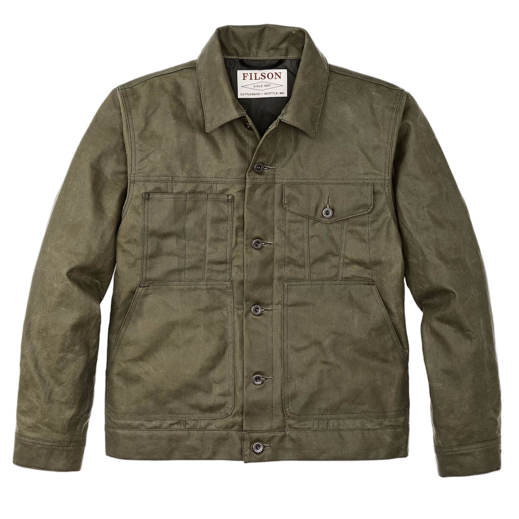 FilsonShort Lined Cruiser Jacket - Military GreenJackenBritish Parts Luzern