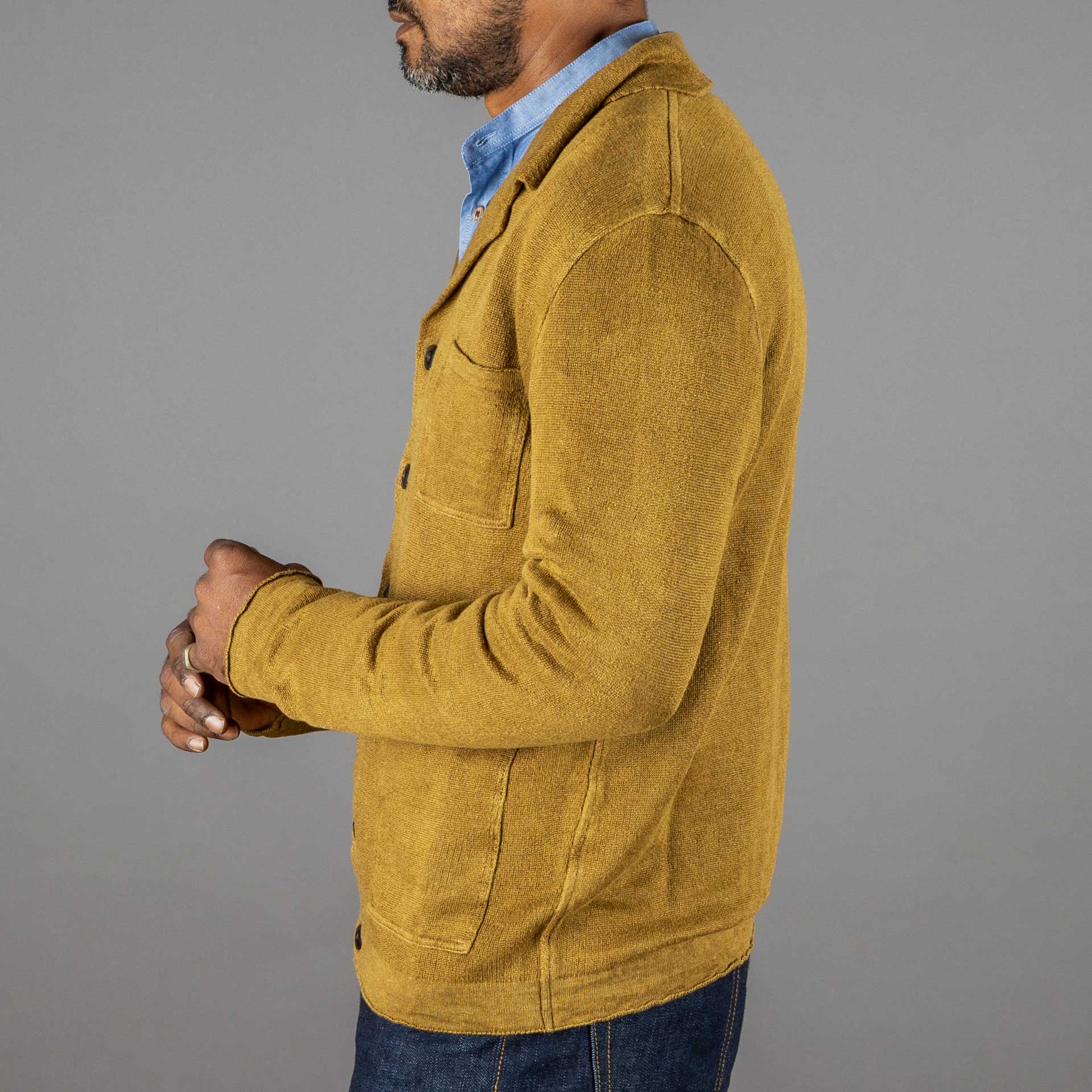G.R.P.3 Pocket Jacket Linen TabaccoCardiganBritish Parts Lucerne