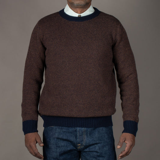 G.R.P.Crew Neck TEC7 Blue-RustPulloverBritish Parts Luzern