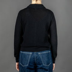 G.R.P.Damen Strickjacke mit Schalkragen SchwarzStrickjackeBritish Parts Luzern