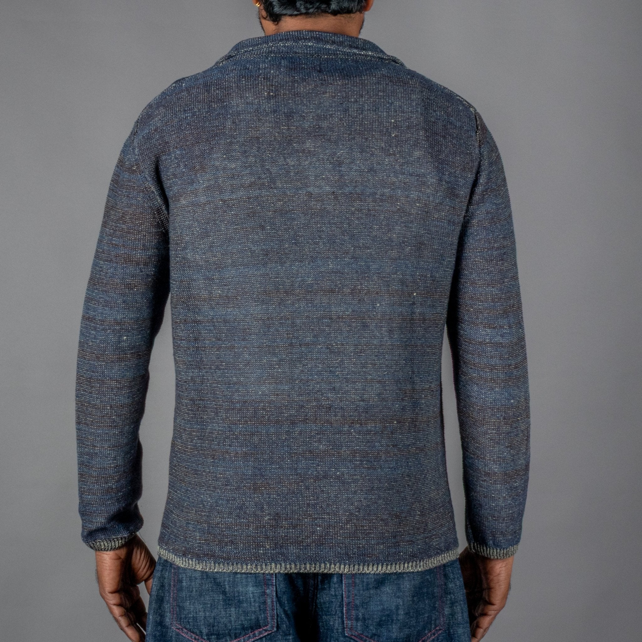 G.R.P. Linen Cardigan Blue Vanise Cardigan British Parts Lucerne