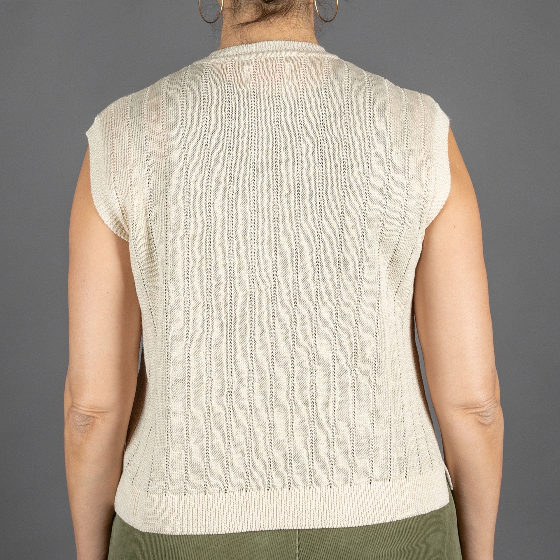 G.R.P.Women Vest EcruStrickjackeBritish Parts Luzern
