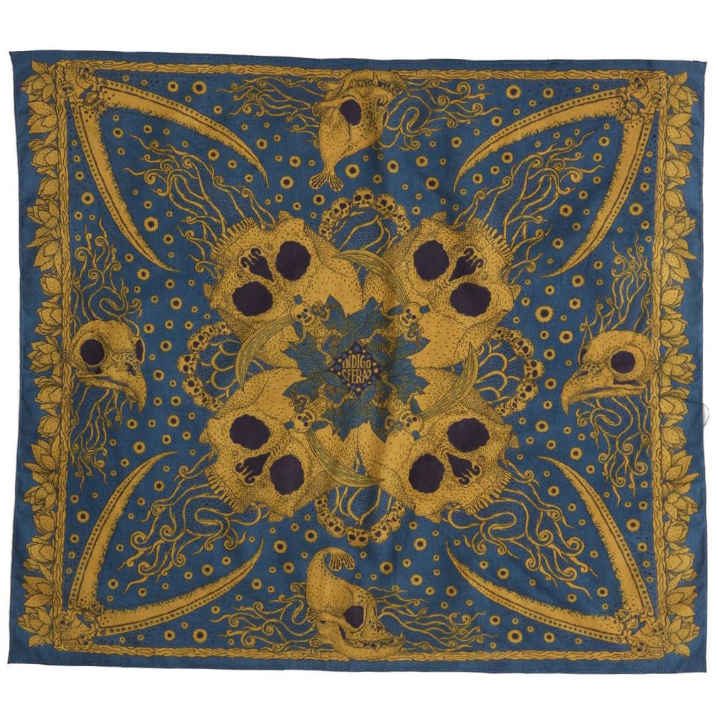 IndigoferaIndigofera Skull Bandana BlueHalstuchBritish Parts Luzern