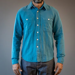 IndigoferaMcAllen Hemd Mill Scale Canvas, 4oz - Ocean BlueHemdBritish Parts Luzern