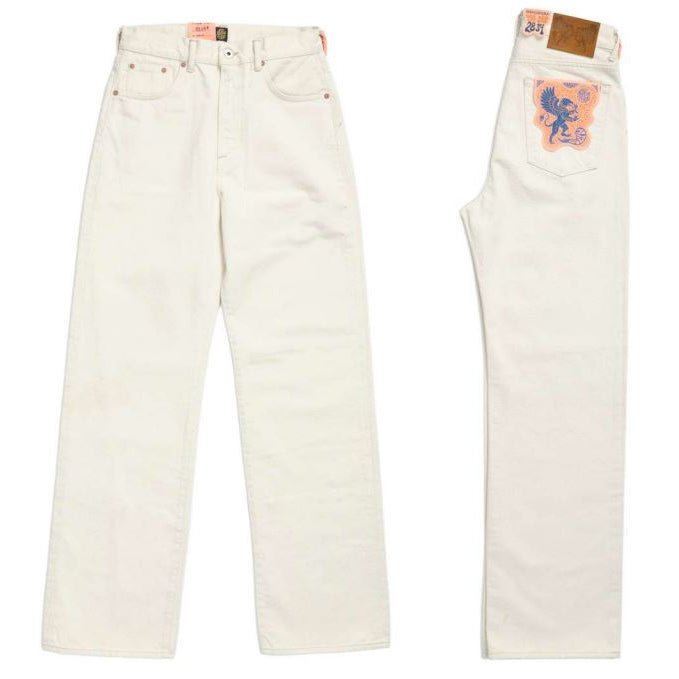 IndigoferaRoslyn Frauenjeans Uneven Broken Twill EcruHosenBritish Parts Luzern