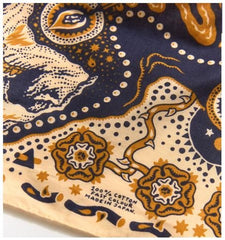 IndigoferaTarot XIII Bandana Offwhite / BlueHalstuchBritish Parts Luzern
