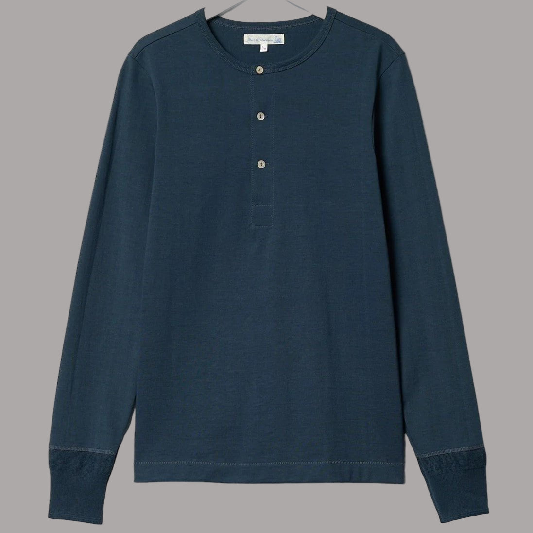 Merz b. Button-down Shirt, Mineral Blue Henley British Parts Lucerne