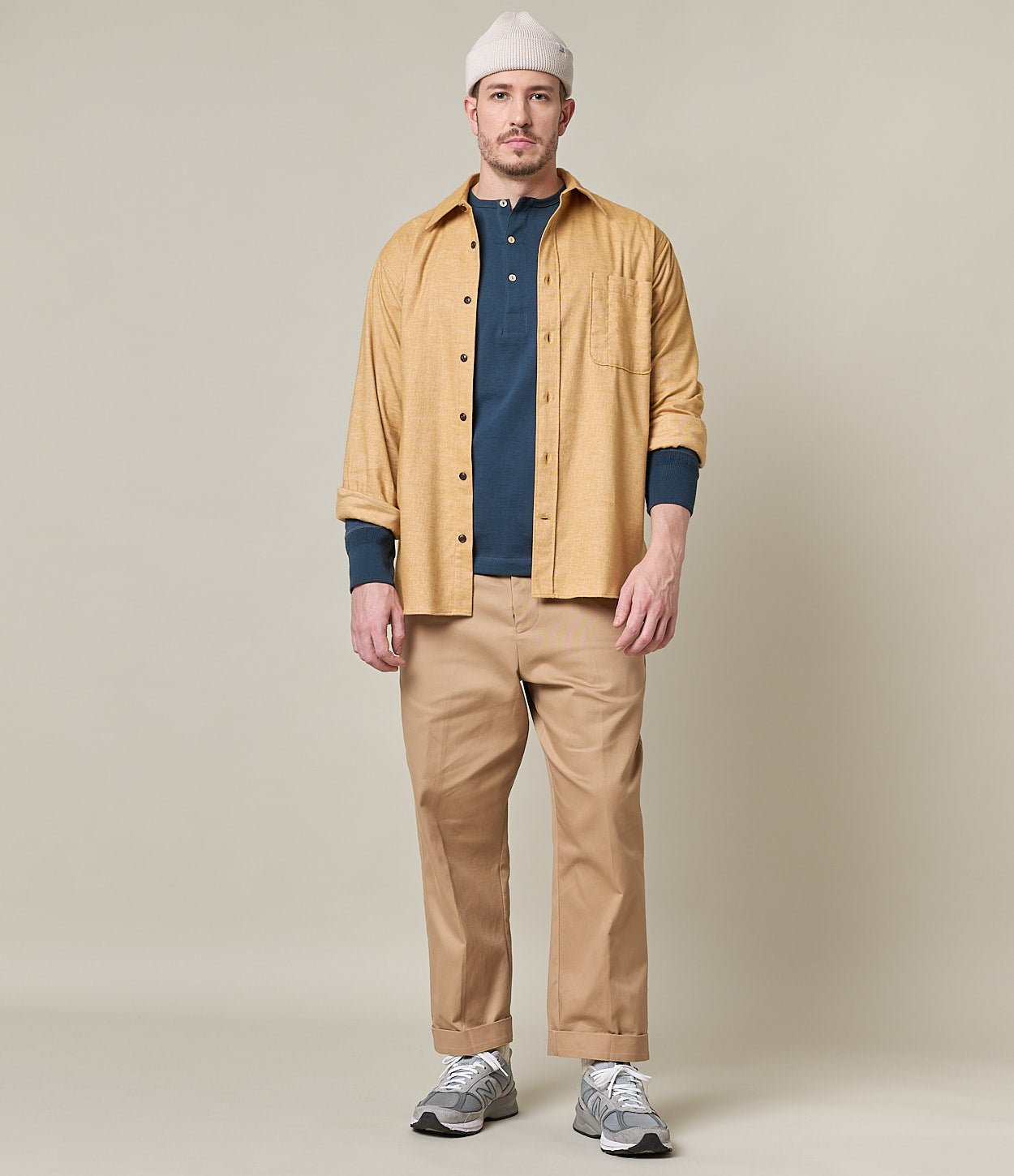 Merz b. Button-down Shirt, Mineral Blue Henley British Parts Lucerne