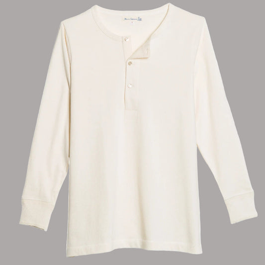 Merz b. Schwanen206 Knopfleistenhemd natureHenleyBritish Parts Luzern