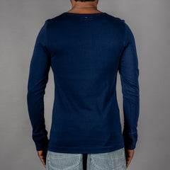 Merz b. Button-down Shirt, Ink Blue Henley British Parts Lucerne