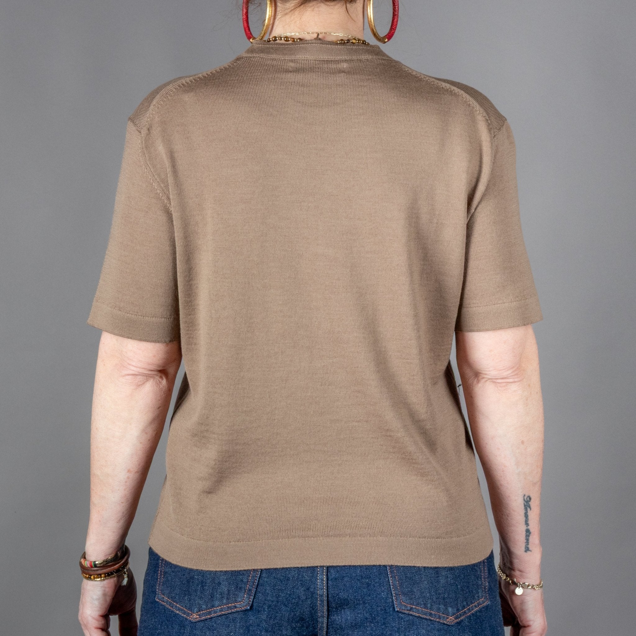 Merz b. Women's b. T-Shirt Merino Shore Sand T-Shirt British Parts Lucerne