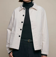 Merz b. Schwanen Cropped-Fit Jacket, Organic Cotton Broken Twill Jackets British Parts Lucerne