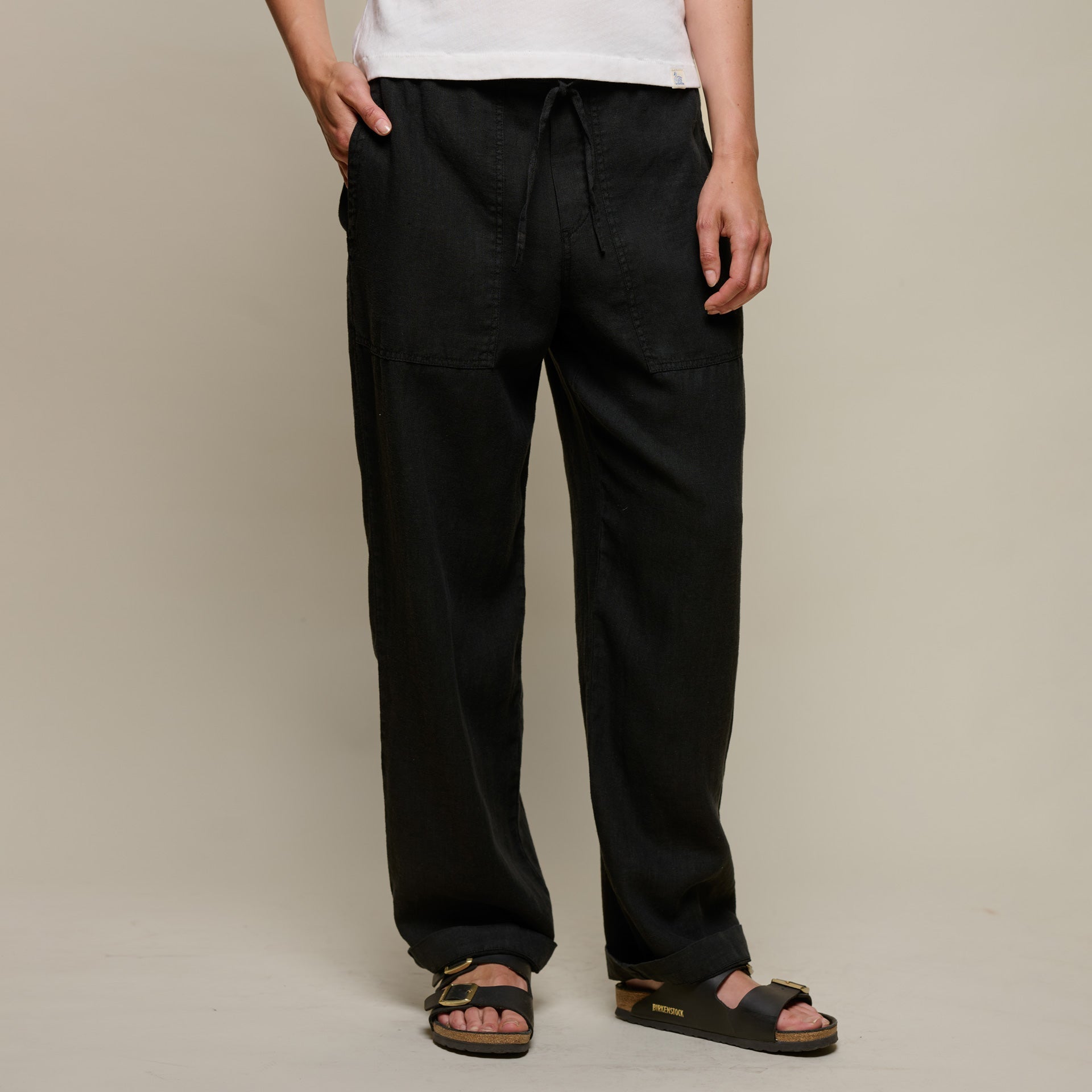 Merz b. SchwanenUnisex Hose mit Kordelzug Deep BlackHosenBritish Parts Luzern