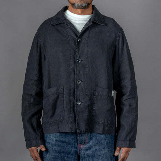 Merz b. Jacket, Organic Linen, Cropped, Deep Black Jackets British Parts Lucerne