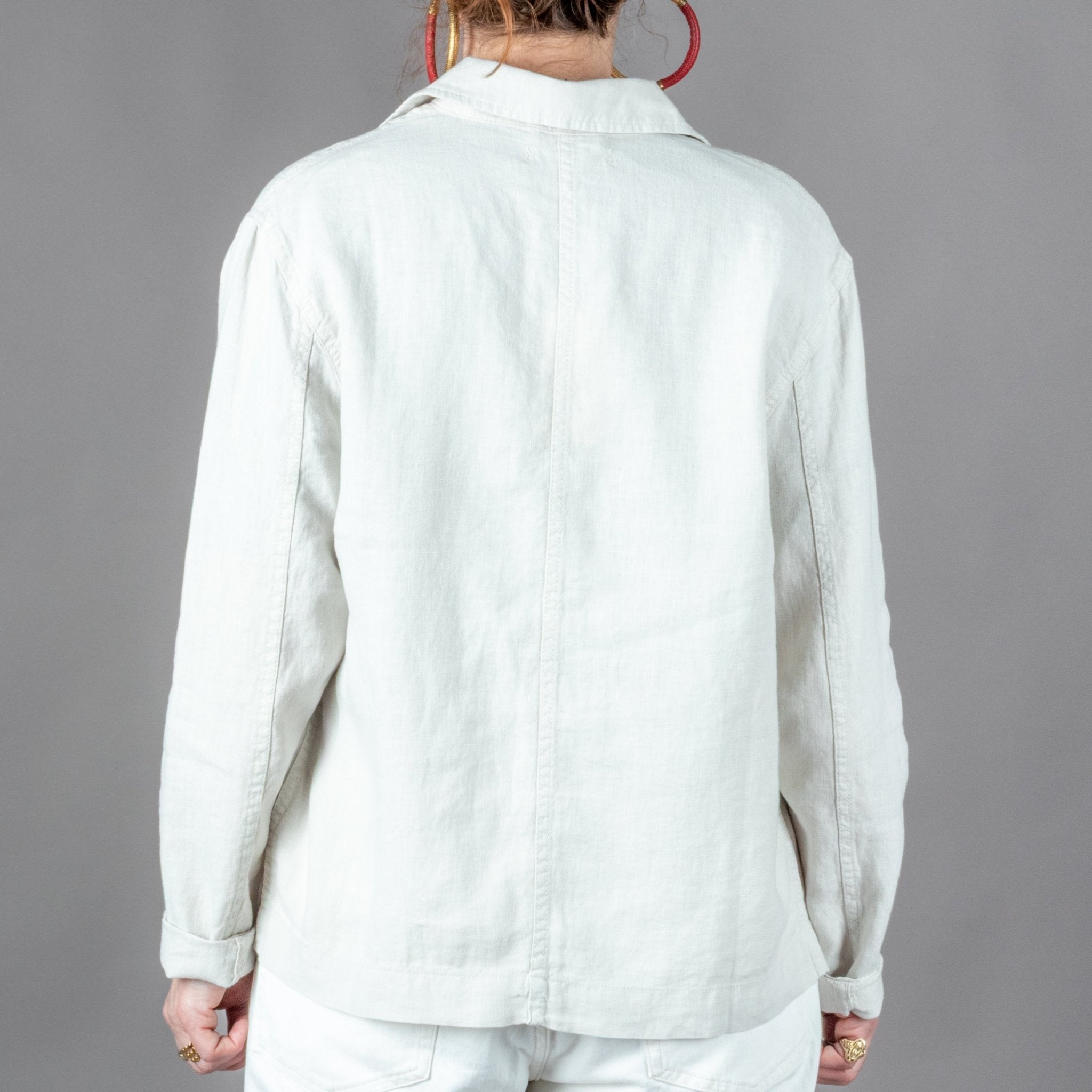 Merz b. SchwanenUnisex Jacke Bio Leinen Cropped Light StoneJackenBritish Parts Luzern