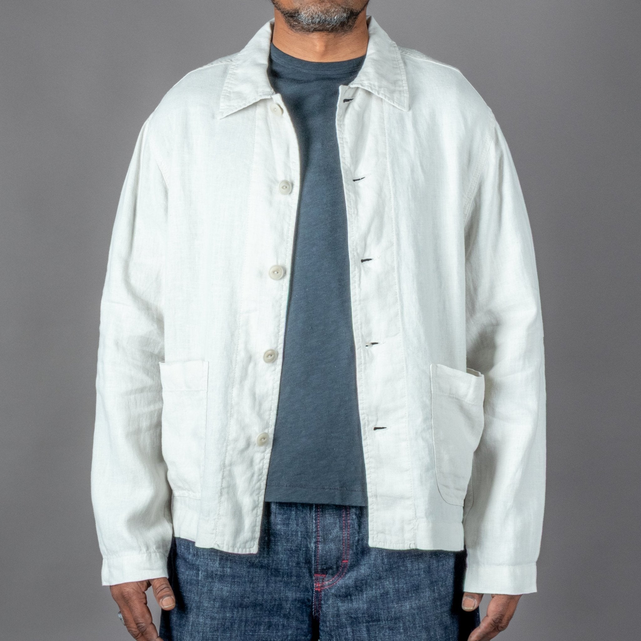 Merz b. SchwanenUnisex Jacke Bio Leinen Cropped Light StoneJackenBritish Parts Luzern