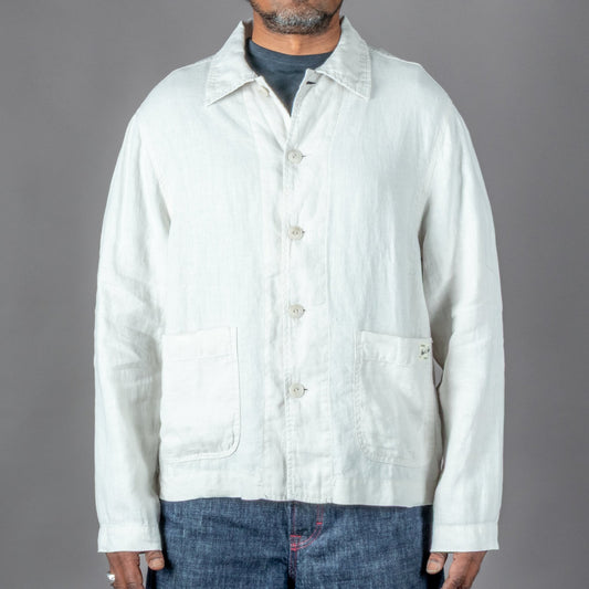 Merz b. Jacket, Organic Linen, Cropped, Light Stone Jackets British Parts Lucerne