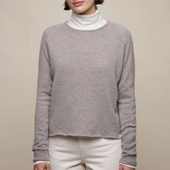 Merz b. Relaxed-Fit Round-Neck Sweater in Faded Grain British Parts Lucerne
