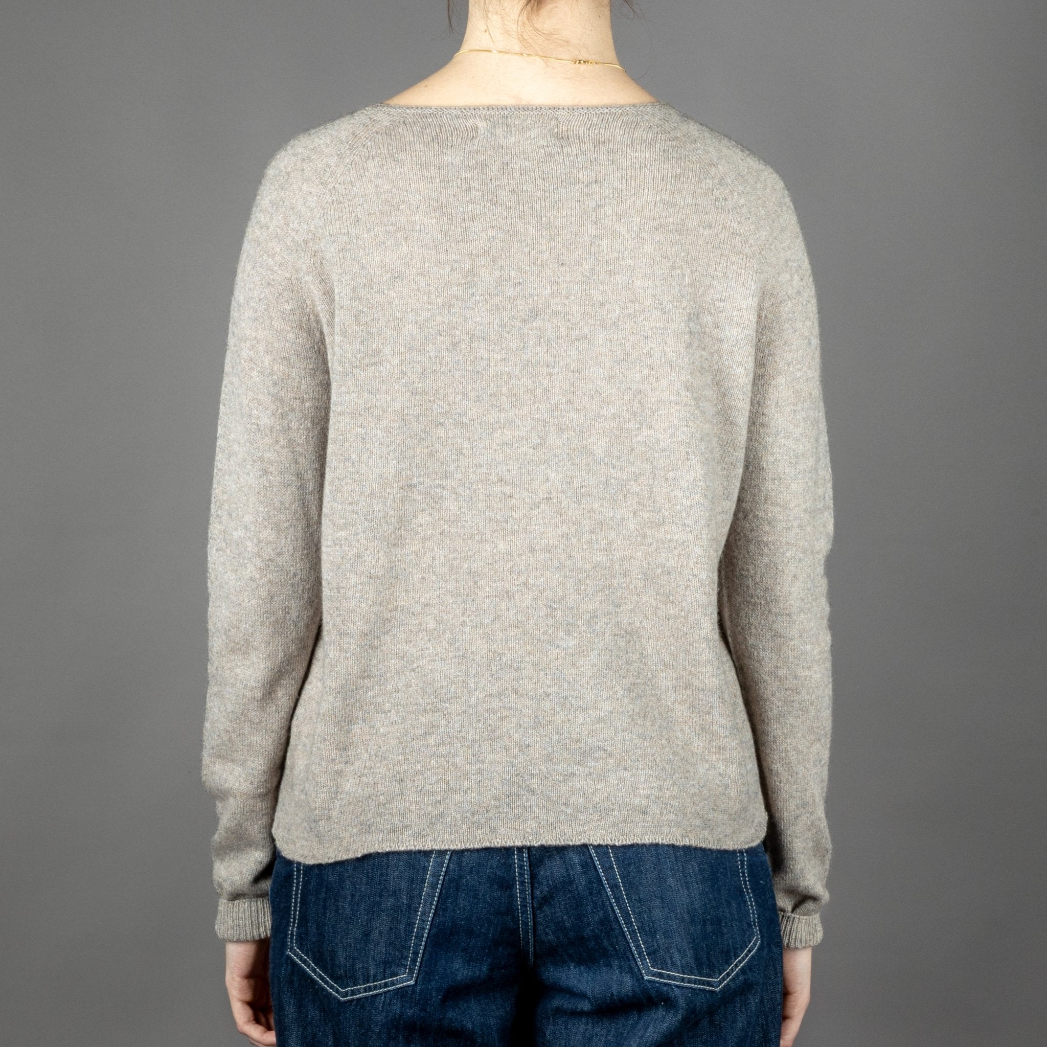 Merz b. Relaxed-Fit Round-Neck Sweater in Faded Grain British Parts Lucerne
