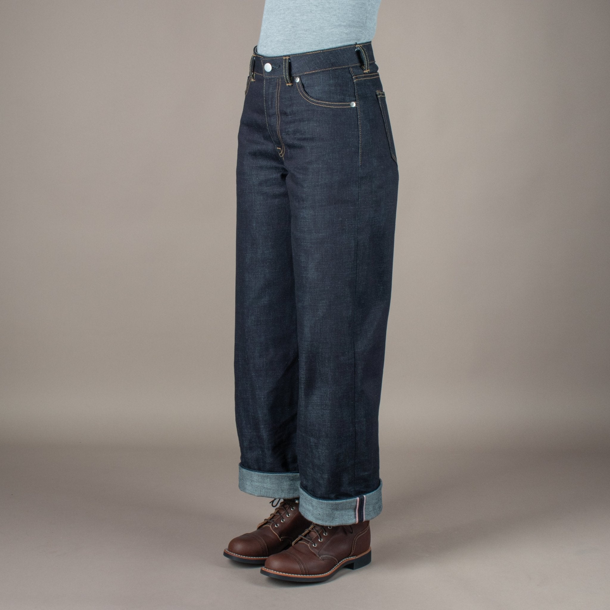 MOMOTARO JEANS410 Standard Wide Women's Jeans 14.7ozHosenBritish Parts Luzern
