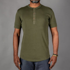 Pike Brothers1927 Henley Shirt Short Sleeve Mojave greenHenleyBritish Parts Lucerne