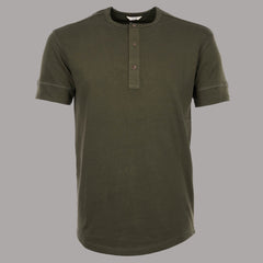 Pike Brothers1927 Henley Shirt Kurzarm Mojave greenHenleyBritish Parts Luzern