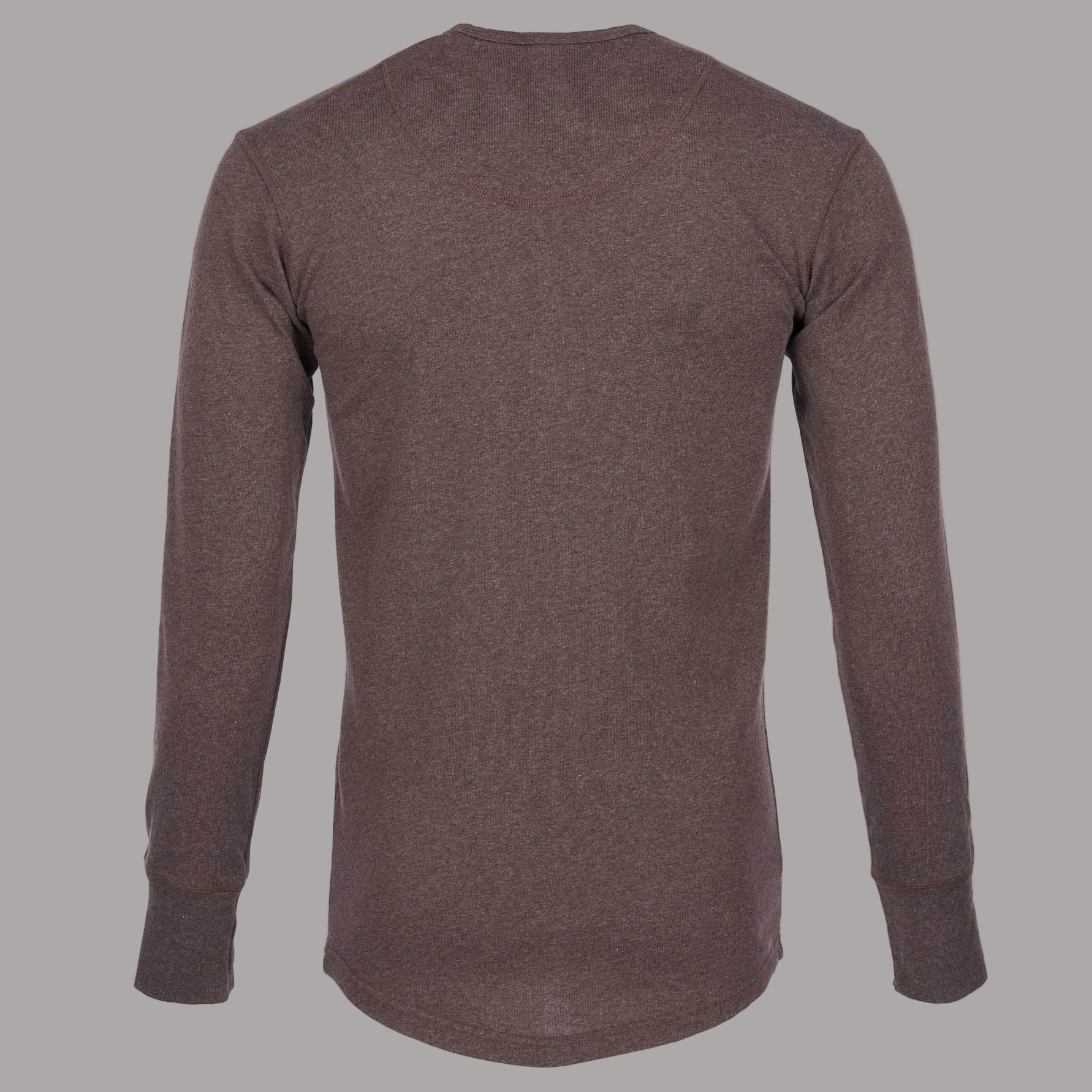 Pike Brothers1927 Henley Shirt long sleeve brown melangeHenleyBritish Parts Luzern