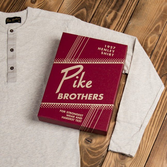 Pike Brothers1927 Henley Shirt long sleeve ecru melangeHenleyBritish Parts Lucerne