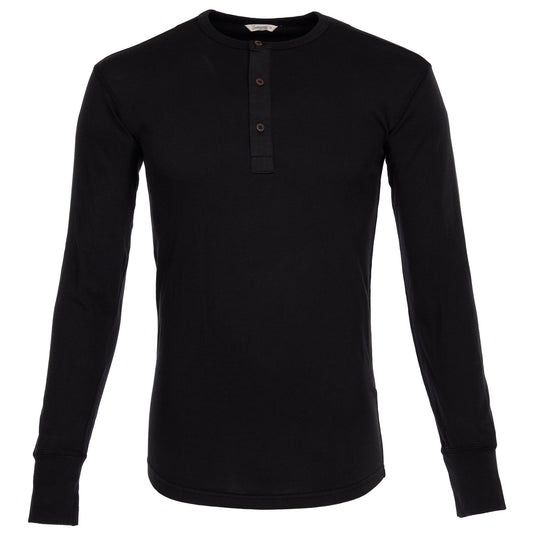 Pike Brothers1927 Chemise Henley manches longues noir terneHenleyBritish Parts Luzern