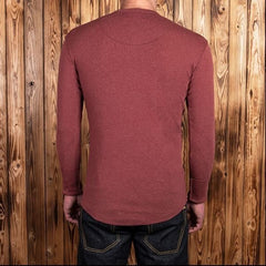 Pike Brothers1927 Henley Shirt long sleeve garnet redHenleyBritish Parts Lucerne
