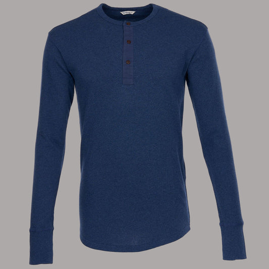 Pike Brothers1927 Henley Shirt long sleeve Indigo MelangeHenleyBritish Parts Luzern
