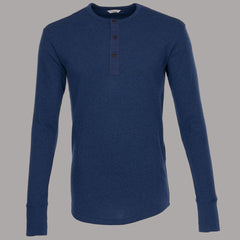 Pike Brothers1927 Henley Shirt long sleeve Indigo MelangeHenleyBritish Parts Luzern